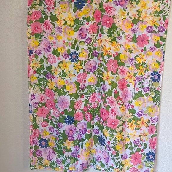 Jessica Simpson Size 72" x 29" Rectangle Scarf Pink Multicolored Florals - Picture 3 of 4